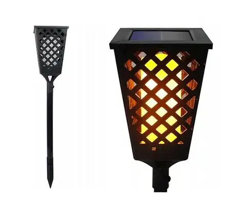 LED osvetlenie  LED solárna lampa so senzorom LED/0,6W/5,5V IP65 2000 mAh 107 cm čierna SOLAR SPARK