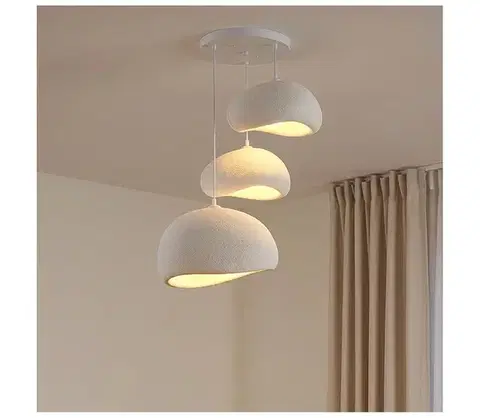 Svietidlá BRILAGI - Luster na lane WABI SABI 3xE27/40W/230V priemer 76 cm biela 422WBL1119