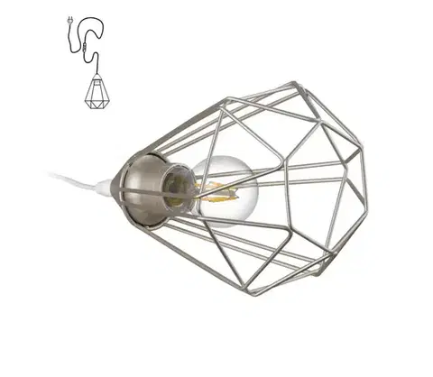 Lampy Eglo 33618 - Stolná lampa do zásuvky TARBES 1xE27/60W/230V 33618