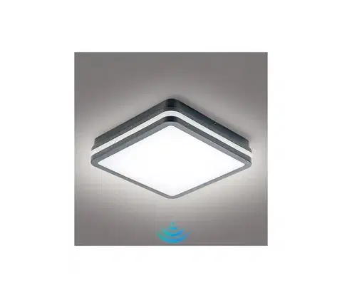 Záhradné lampy BRILAGI - BENE LED vonkajšie svietidlo so senzorom, 24 W, 230 V, 26x26 cm, IP54 BRI051