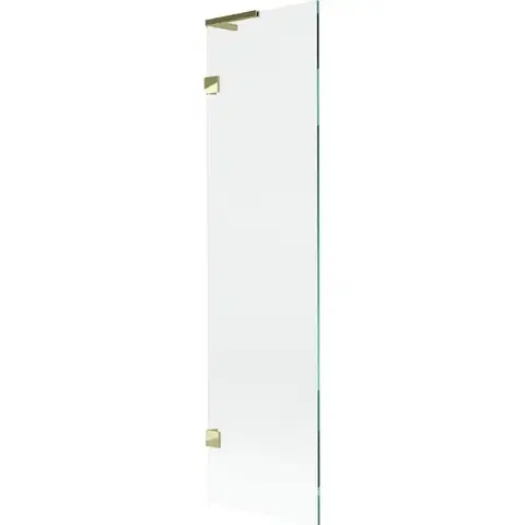 Sprchové dvere MEXEN/S - Lunar L vaňová zástena FIX 50 x 150, transparent, zlatá 897L-050-000-50-00