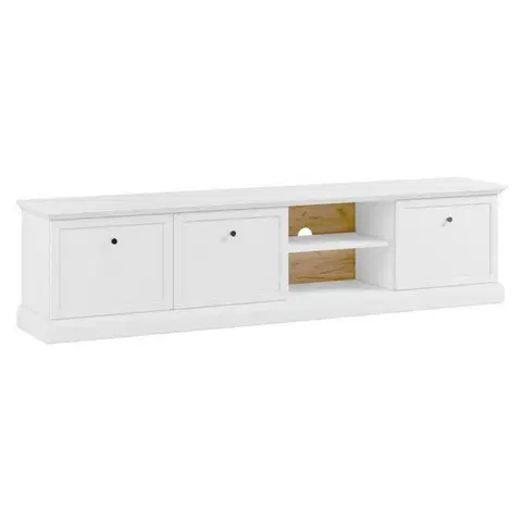 TV stolíky KONDELA Locca RTV3D tv stolík biela