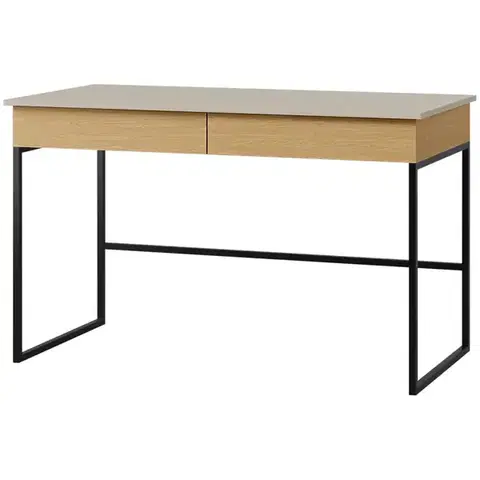 Moderné kancelárske stoly Písací stôl Lorin 10 Kašmír/Jarný dub