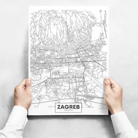 Moderné obrazy Obrazy na stenu - Map of Zagreb II