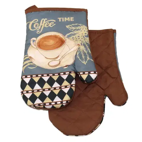 Chňapky MAKRO - Chňapka kuchynská COFFE s magnetom 2ks, dekor Coffe Time
