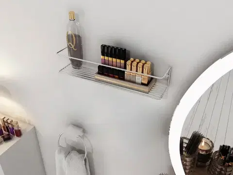 Police Nástenná polica Banyo Makyaj Rafı, Baharatlık - Chrome