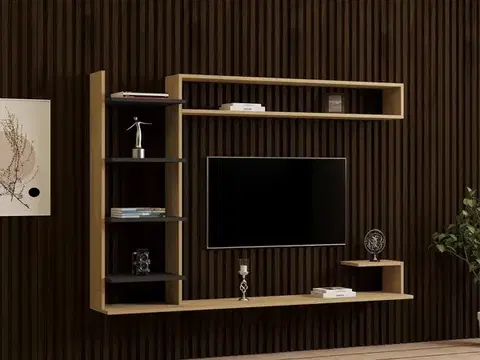 Obývacie steny TV skrinka / Obývacia stena Noble - Sapphire, Anthracite