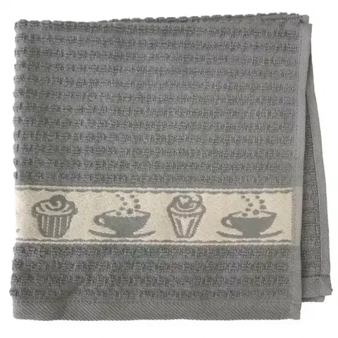 Dekorácie a bytové doplnky Kuchynská utierka 50x50 cm sivá 350 g/m2