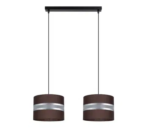 Svietidlá  Luster na lanku CORAL 2xE27/60W/230V hnedá 0968