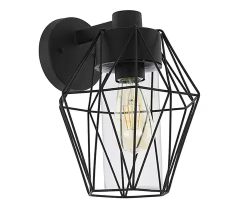 Záhradné lampy Eglo 97226 - Vonkajšie nástenné svietidlo CANOVE 1xE27/60W/230V 97226