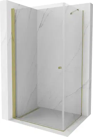 Sprchovacie kúty MEXEN/S - Pretória sprchovací kút 100x80, transparent, zlatá 852-100-080-50-00