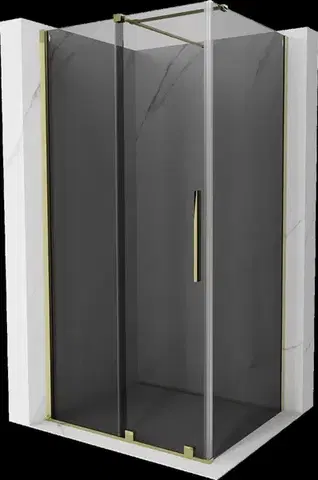 Sprchovacie kúty MEXEN/S - Velár sprchovací kút, posuvné dvere 150 x 100, grafit, zlato 871-150-100-41-50