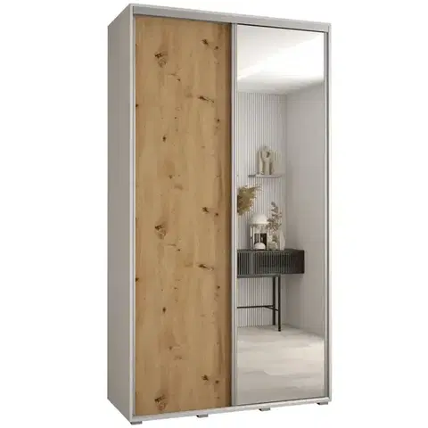 Šatníkové skrine Skriňa 45 Canaris 3 140 biela/artisan/silver