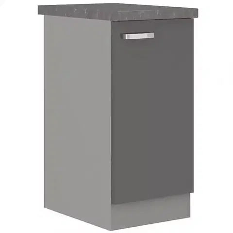 Kuchynské skrinky stojace Skrinka do kuchyne Grey 40d 1f bb sivá