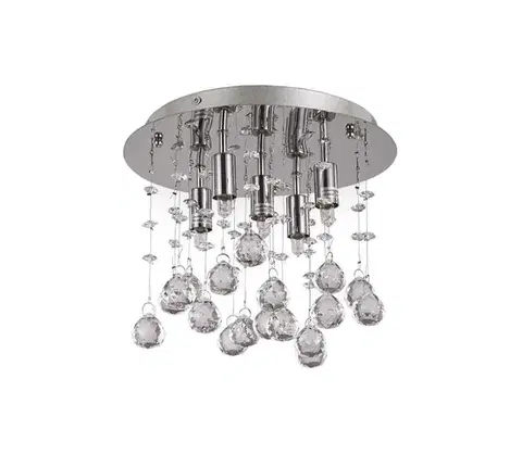 Svietidlá Ideal Lux-LED Kr. stropné svietidlo MOONLIGHT 5xG9/3W/230V pr. 26 cm lesklý chróm 094649