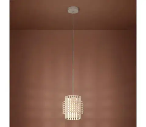 Svietidlá Eglo 390146 - Luster na lanku OLTAMAR 1xE27/40W/230V pr. 21 cm krémová 390146