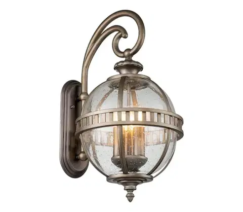 Svietidlá Elstead Kichler KL-HALLERON-2M-BU - Vonkajšie nástenné svietidlo HALLERON 3xE14/40W/230V IP44 KL-HALLERON-2M-BU