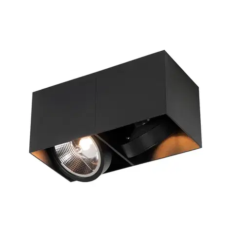 Bodove svetla Inteligentný reflektor čierny obdĺžnikový 2-svetelný vrátane 2 Wifi GU10 111mm - Box