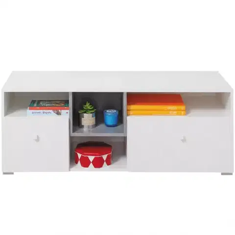 Nábytok do obývačky TV stolík Sigma biely lux/betón