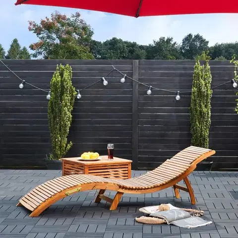 Záhradné lehátka Záhradné lehátko D02433 akácie Dekorhome