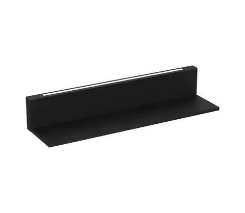 LED osvetlenie  Nástenná polica s LED osvetlením SHELF 10x60 cm čierna 296