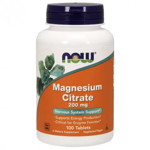 Magnézium NOW Foods Magnézium Citrát 200 mg 100 tab.