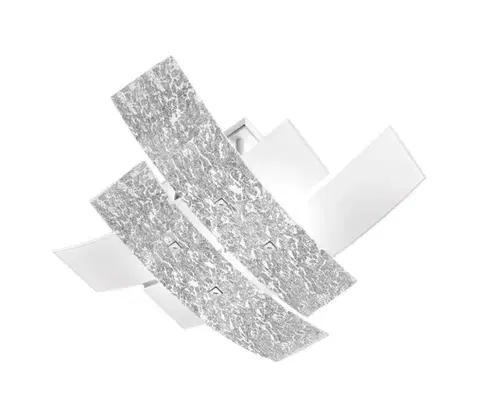 Svietidlá Gea Luce LARA P P arg - Stropné svietidlo LARA 2xE27/52W/230V 50 cm strieborná LARA P/P arg