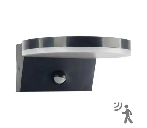 Záhradné lampy  LED Vonkajšie nástenné svietidlo so senzorom TESA LED/10W/230V IP54 čierna 324030