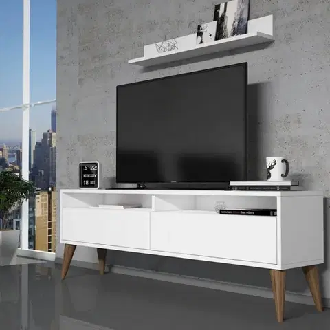 Obývacie steny TV skrinka / Obývacia stena Best - White