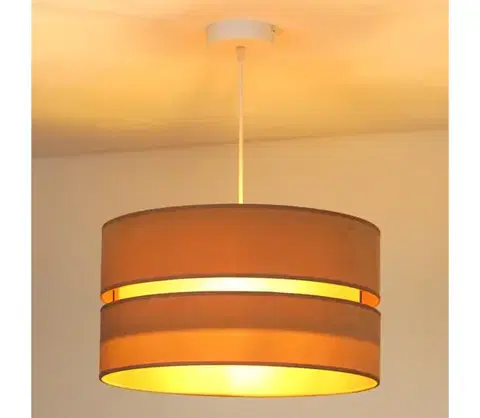 Svietidlá  - Luster na lanku DUO 1xE27/15W/230V pr. 40 cm béžová 8972