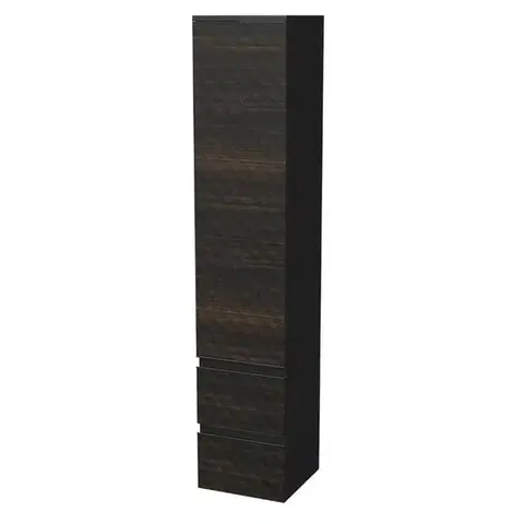 Kúpeľňový nábytok Kúpeľňová skrinka vysoká SAT Cube Way 32,5x163x33 cm hnedá mat CUBE3DV351DL2ZHP CUBE3DV351DL2ZHP