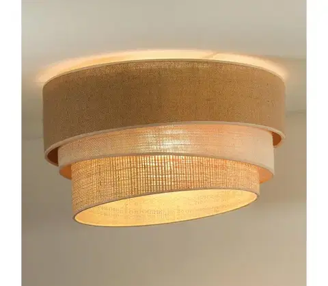 Svietidlá  - Stropné svietidlo YUTE TRIO 1xE27/15W/230V pr. 45 cm hnedá/šedá/béžová 603805
