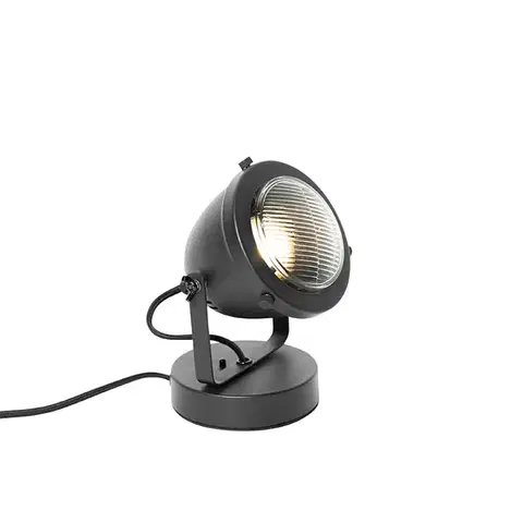 Stolné lampy Priemyselná stolná lampa čierna 18 cm - Emado