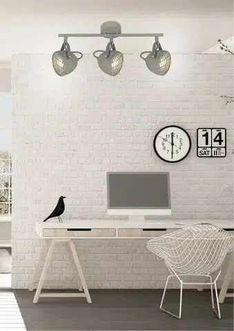 Nástenné svetlá Nástenná lampa 3X50W GU10 betónovo sivá PENT
