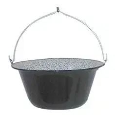 Outdoorové kotlíky Kinekus Kotlík na guľáš smaltovaný 30L, priemer 52,5 cm, závesný G5
