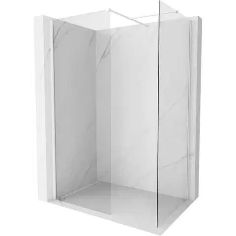 Sprchové dvere MEXEN/S - Kyoto-X Sprchová zástena WALK-IN 120 x 120, transparent 10 mm, biela 800-120-202-20-00-120-X
