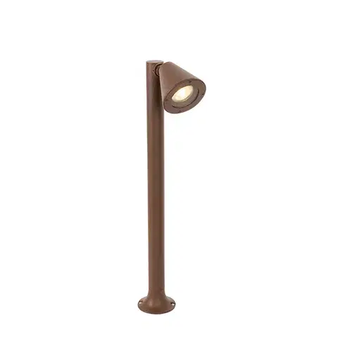 Zahradne stlpove lampy Moderný vonkajší stĺp hrdzavohnedý 60 cm IP44 nastaviteľný - Ciara