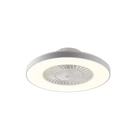 Stropné ventilátory Stropný ventilátor biely s hviezdnym efektom 60 cm vrátane LED stmievateľný s diaľkovým ovládaním - Climo