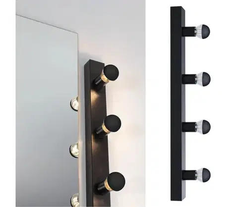 Svietidlá Paulmann 80099 - 4xE14/40W IP44 Kúpeľňové osvetlenie zrkadla REGULA 230V čierna 80099