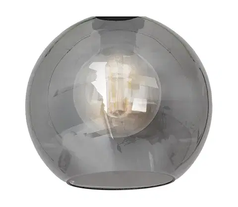 Lampy  Náhradné univerzálne sklo SOFIA E27, priemer 20 cm, dymovo-čierne PLM854
