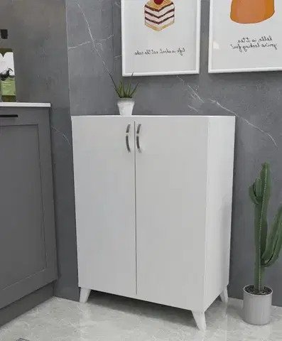Komody a skrinky DEKOR multifunkčná komoda, biela 