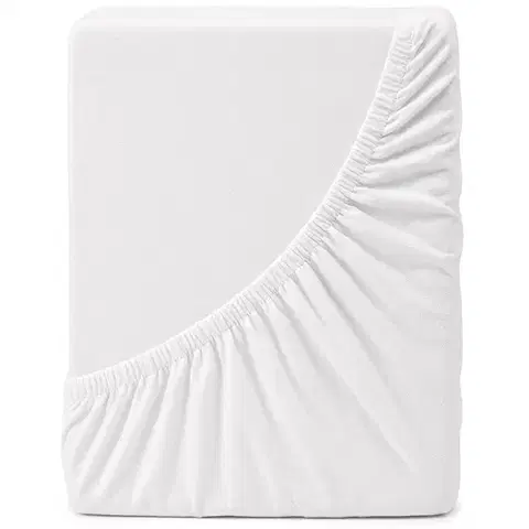 Plachty 4Home jersey prestieradlo Ideál biela, 180 x 200 cm