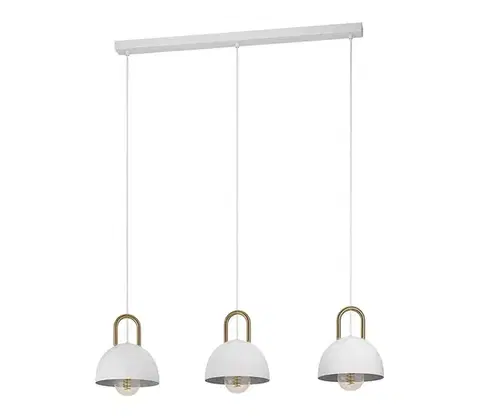 Svietidlá Eglo 99696 - Luster na lanku CALMANERA 3xE27/40W/230V biela 99696