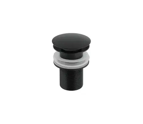 Svietidlá Gedy - Umývadlová výpusť CLICK-CLACK pr. 6,6 cm matná čierna MXCC0300