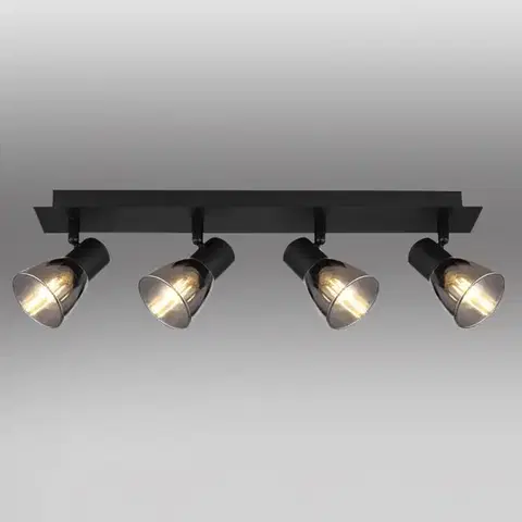 Lampy do obývačky Stropné bodové svietidlo 54304-4 čierna MAT  LS4