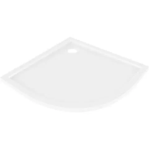Vane MEXEN - Flow Sprchová vanička štvrťkruh slim 80 x 80, biela lesk 46Q108080