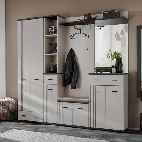 Predsieňový nábytok Predsieňový nábytok Hugo IV Cc Hg4+P2 Vankúš Kašmír/Čierna
