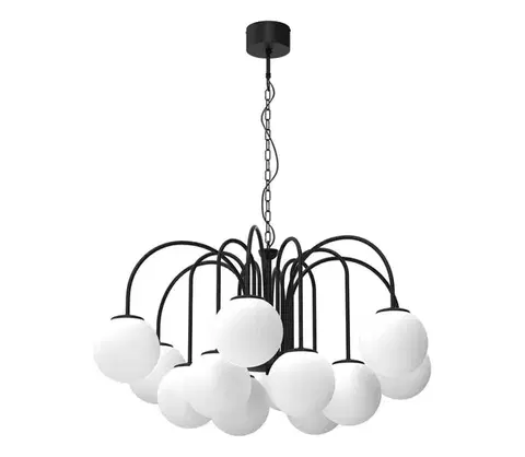 Svietidlá  Luster na reťazi CAMBRIDGE 12xE14/60W/230V čierna 3196