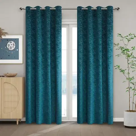 Závesy do spálne Záves na priechodkách NELA YC11934/280G/21/140x250 tyrkysový
