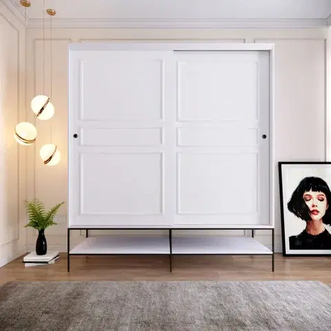 Šatňové skrine Šatníková skriňa Martin 190 - White